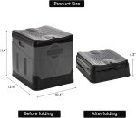 Portable Camping Toilet, Foldable Toilet for Adults, Porta Potty with Thick Black Garbage Bag for Outdoor Emergency, Waterproof Luggable Loo, Hiking, Car, Travel (Black and Grey)