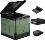 Portable Toilet,11-inch Toilet Seat, Foldable Portable Toilet with Lid, Camping Toilet with A Load Capacity of 450 Lbs, Car Toilet, Outdoor Hiking, Beach, Boating Travel Toilet, and Emergency Use