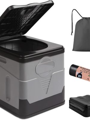 Portable Toilet Camping Toilets for Car Indoor Outdoor Commode Foldable Travel Potty for Camping,Tent,Hiking,Boating,Long Road Trips,Traffic jam,Home
