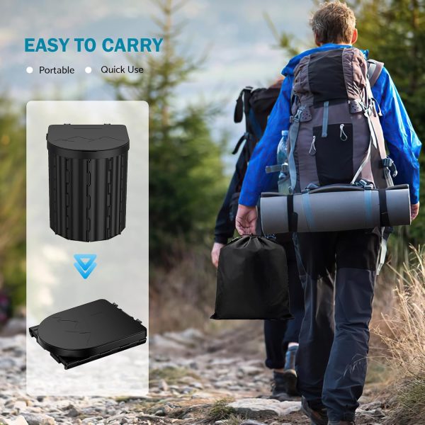 Portable Toilet, Upgraded 12-inch Toilet Seat, Folding Toilet With Removable Paper Holder, Camping Toilet With A Load Capacity Of 450 Lbs, Portable Potty For Indoor, Outdoor, And Emergency Use