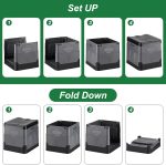 Portable Toilet, 11-inch Seat With Lid - Foldable Camping and Car Toilet, 450Lbs Load Capacity - for Outdoor Hiking, Beach, Boating Travel and Emergency Use