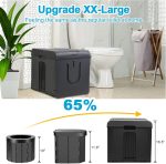 Portable Toilet Camping Toilets for Car Indoor Outdoor Commode Foldable Travel Potty for Camping,Tent,Hiking,Boating,Long Road Trips,Traffic jam,Home
