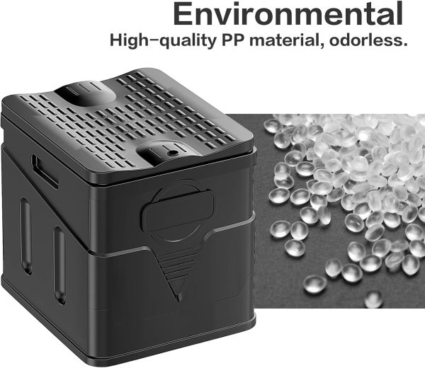 Portable Toilet,Camping Toilet Have Small Foldable Size. It is Compact Portable Toilet for Adults and Children. Suitable for Cars, Hiking, Beaches and Camping, Black