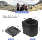 Portable Toilet for Camping, Portable Potty for Adults, Porta Potty Travel Toilet Commode Bucket Toilet for Camping, Car, Travel, Outdoor, Hiking, Backpack, Trips, Tent, Boat, Beach, Traffic Jam, Home
