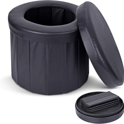 Portable Toilet Camping Outdoor Car folding Stool,Toilet for Camping, Hiking, Boating,Long Trips, Traffic jam