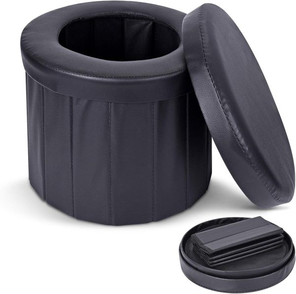 Portable Toilet Camping Outdoor Car folding Stool,Toilet for Camping, Hiking, Boating,Long Trips, Traffic jam