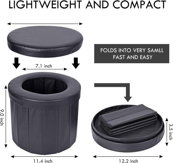 Portable Toilet Camping Outdoor Car folding Stool,Toilet for Camping, Hiking, Boating,Long Trips, Traffic jam